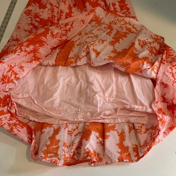 Tuckernuck Dress Womens M Medium Scarlet Toile Mallie Ruffle Sleeve Smocked Midi - Picture 8 of 13